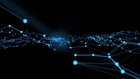 wave of connection network dots of innovative creation