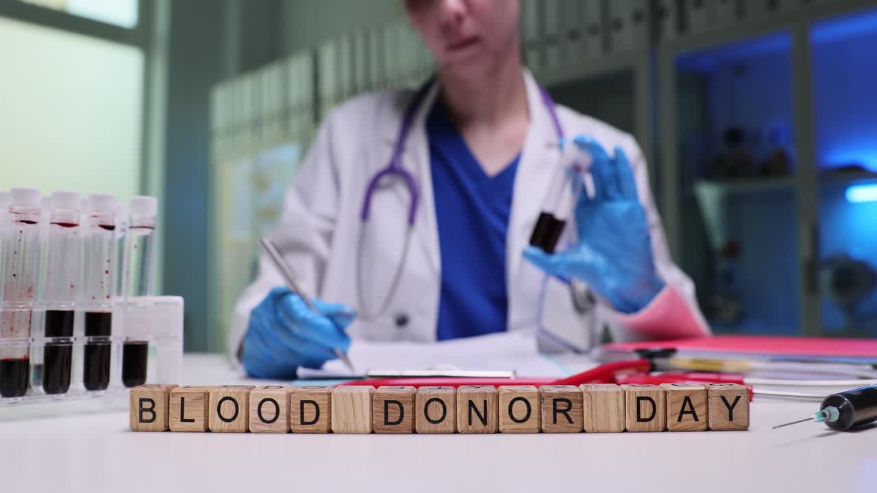 Blood Donor Day Celebration in a Medical Laboratory