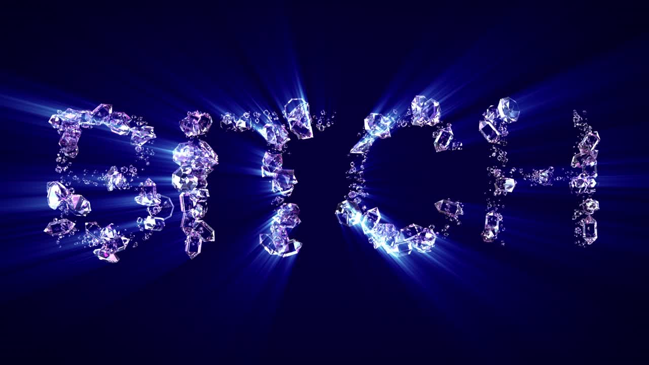 비치 - 빛의 광선으로 다이아몬드의 텍스트, 고립 - 루프 비디오