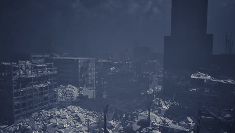 ruined urban landscape reveals aftermath of a devastating disaster