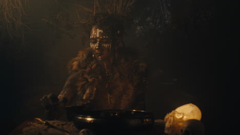 A witch in an old magical hut cast a curse