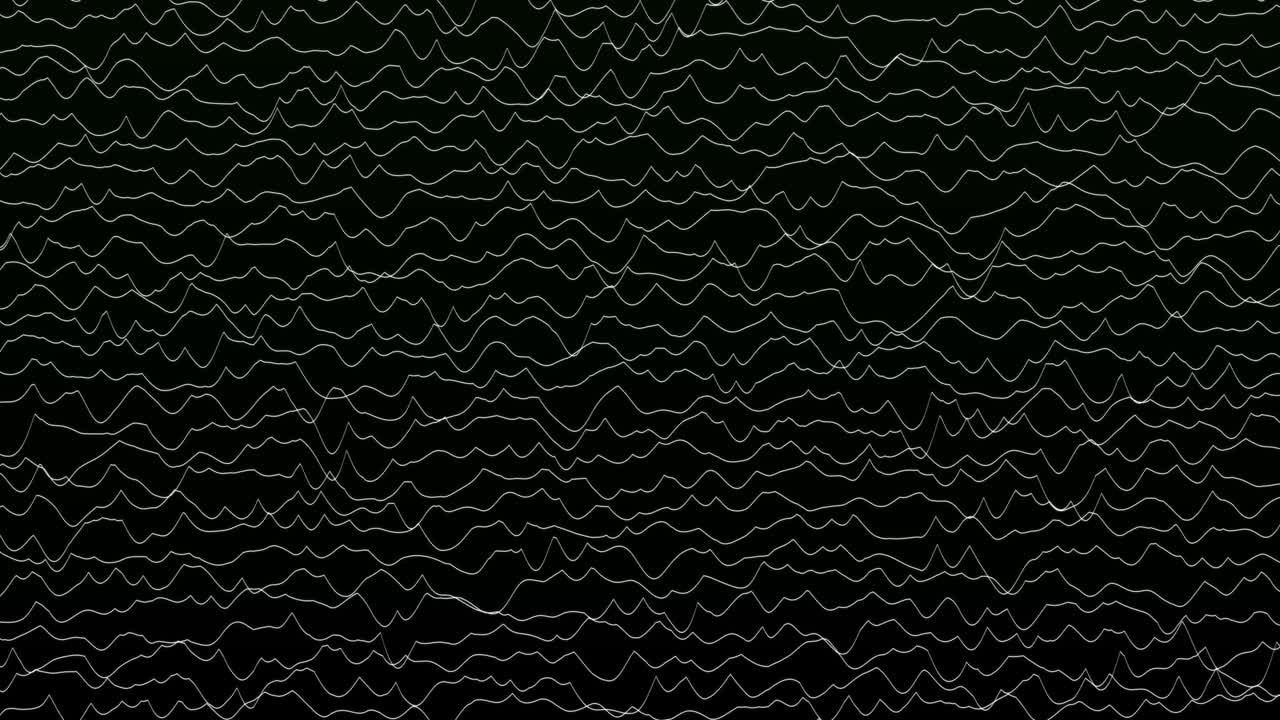 fondo de onda de ruido blanco abstracto. fondo de big data tecnológico. movimiento del flujo de datos digitales. onda de big data. onda futurista. fondo cibernético o tecnológico. animación de bucle 4k