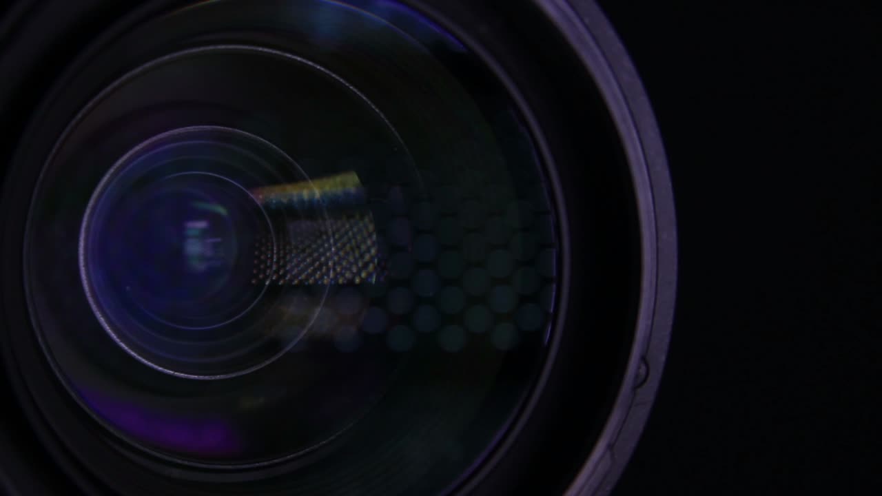 zoom da lente da câmera de vídeo. macro close-up-2