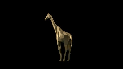 low poly giraffe