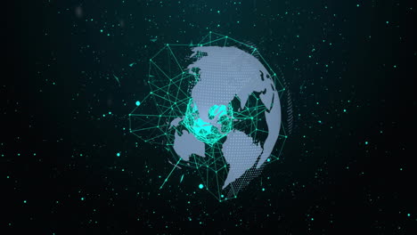 Animation of network of connections over globe