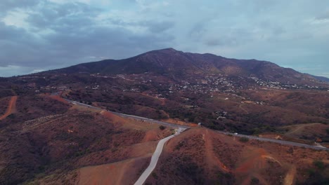 Vista-Aérea-De-Las-Colinas-Cerca-De-Málaga,-Al-Sur-De-España