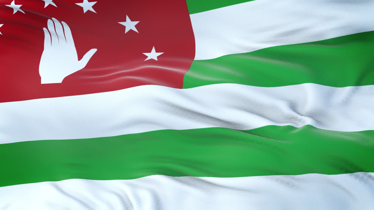 바람에 흔들리는 abkhazia 발은 매우 상세한 직물 질감으로.