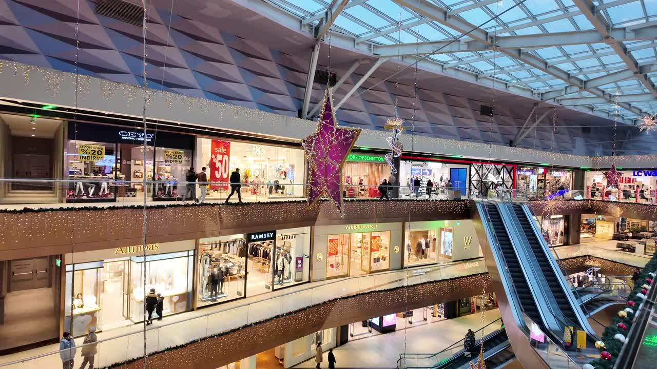 Interior View of a Shopping Mall