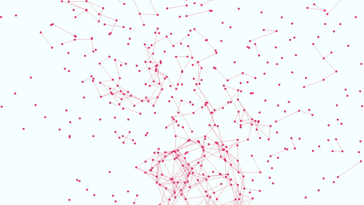 Red dots connected in a circular pattern with lines