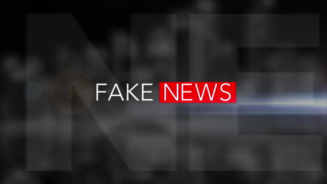 „Fake-News“-3D-Motion-Grafik-Mit-Schwarzem-Hintergrund