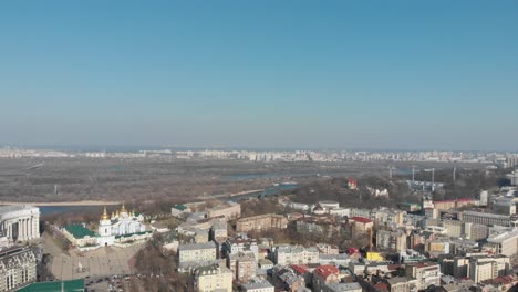 ukraine kiev from above city centre day and night 4k 30fps