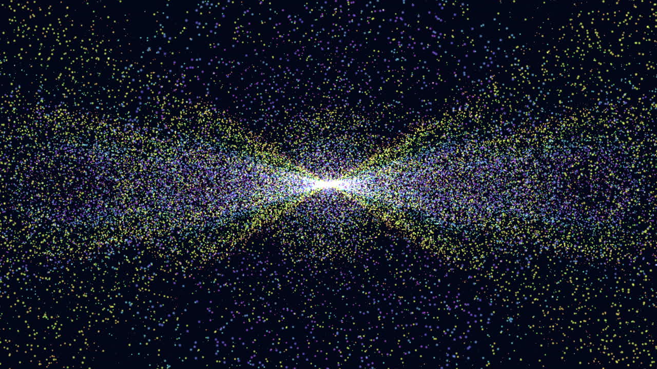 una misteriosa luz brillante que brilla en el oscuro abismo