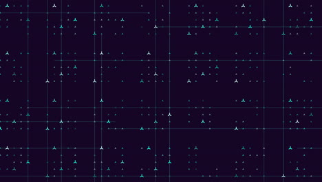 Airplane-locations-mapped-an-orange-and-blue-grid-with-scattered-aircraft