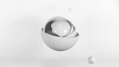 abstract animation - rotating hemispheres