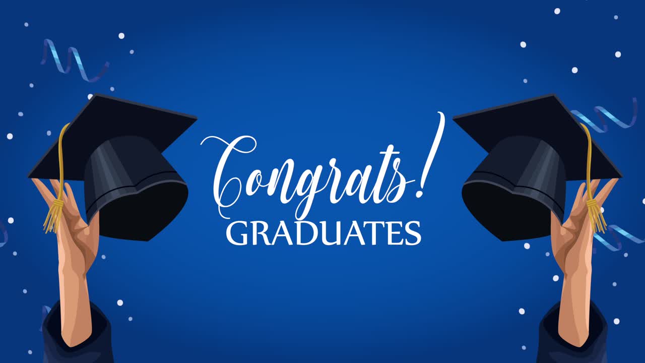 congrats graduates celebration invitation animation
