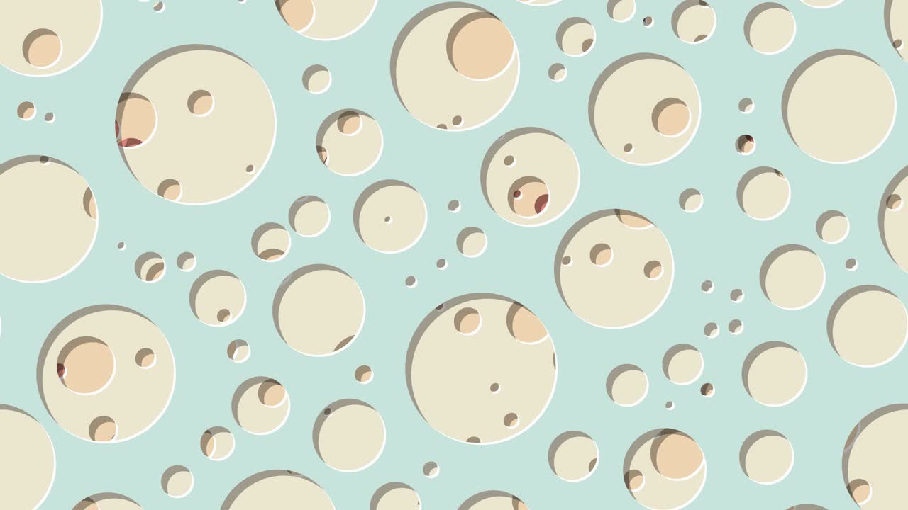 arte generativo abstracto color distribuido círculos agujeros video de fondo