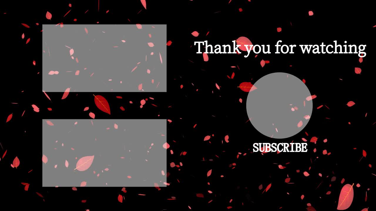 가을 잎 입자 유튜브 엔드 카드 엔딩 스크린 모션 그래픽