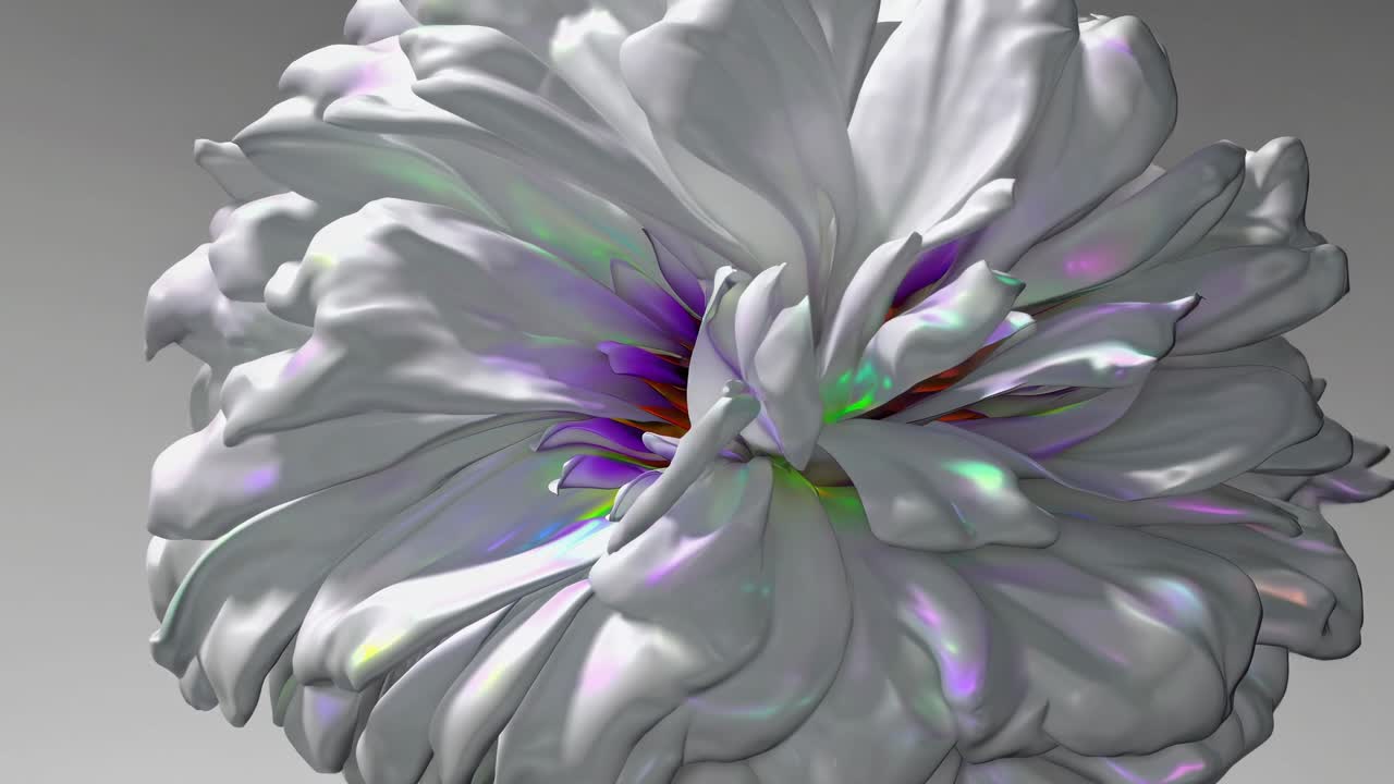 Abstract Iridescent Flower