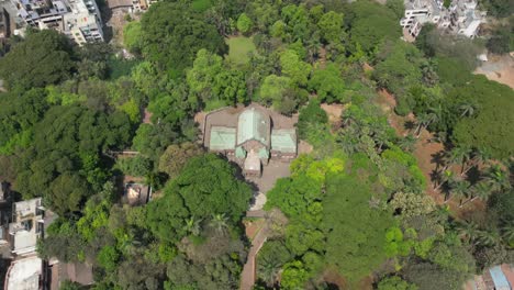 Town-Hall-museum-wide-to-closeup-bird-eye-view-in-kolhapur-in-Maharashtra