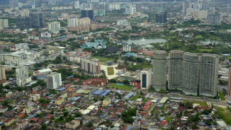 View-from-Menara-Berkembar-Petronas-Kuala-Lumpur-to-National-Museum-Hop-on-Hop-Off-Tasik-Titiwangsa-lake