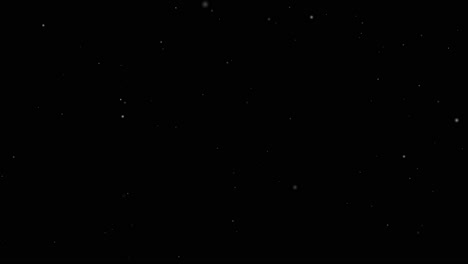 a first-person point-of-view animation of space travel: feeble stars approach and vanish, while bright flickering dots linger in the distance