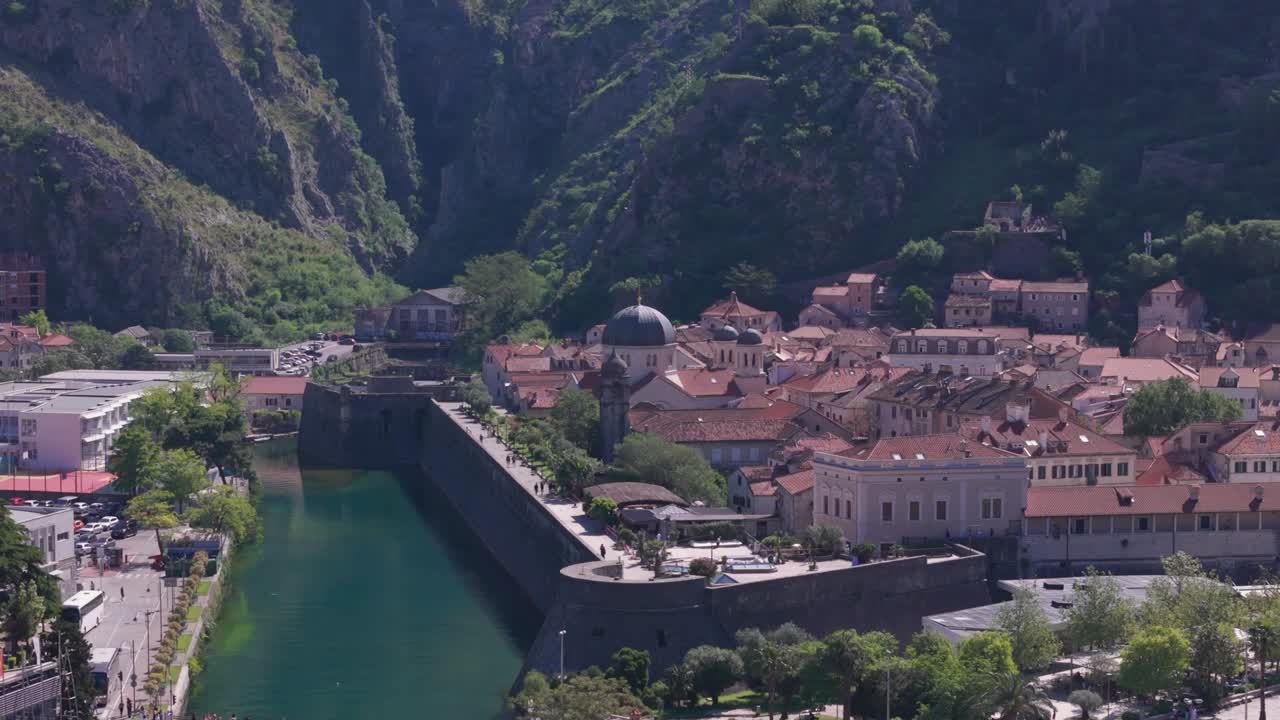 Tivat Montenegro ancient city drone footage