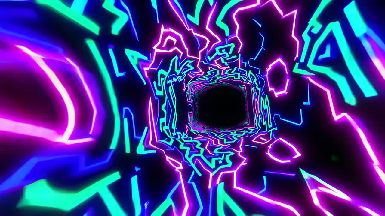 fondo abstracto del túnel de neón