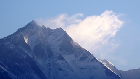 A-beautiful-view-of-clouds-forming-around-a-mountain-peak-in-the-Himalaya-mountain-range