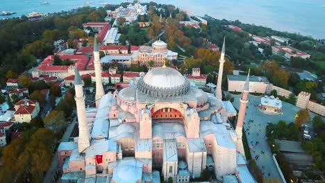 sehzade mosque from sky golden horn istanbul