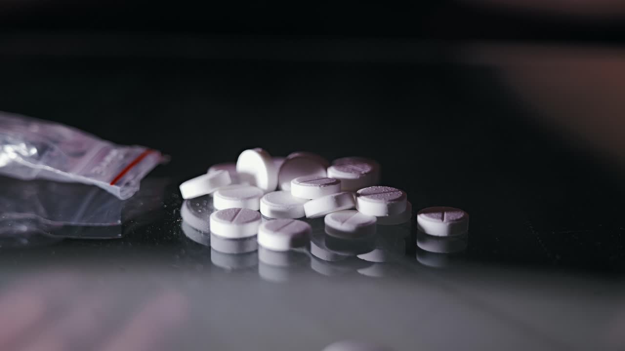 Dark concept image depicting underground medicine trade - global illicit finance