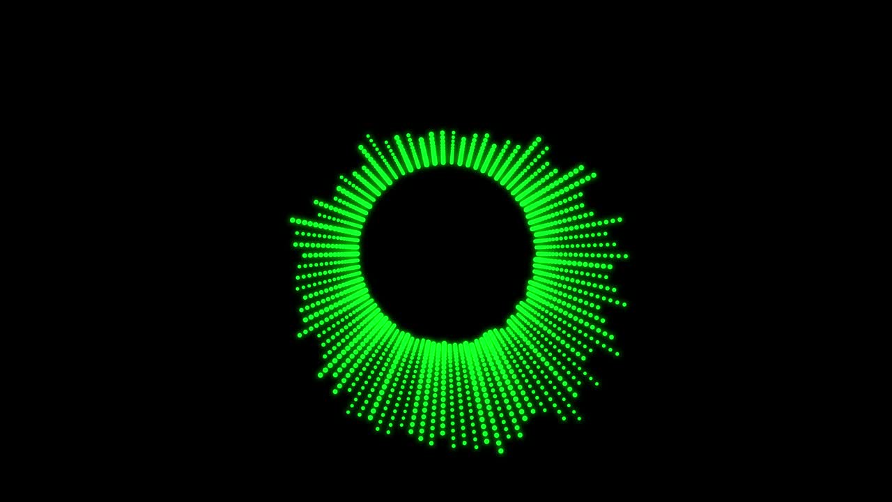 인터페이스의 원형 하드 디자인, 음악 이라이저, 오디오 파동 또는 음파 주파수와 같은 인포그래픽 요소