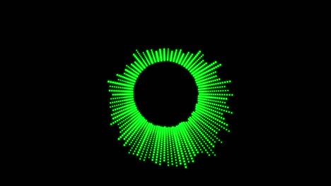 circular interface hud design, infographic elements like music equalizer, audio waves or sound frequency