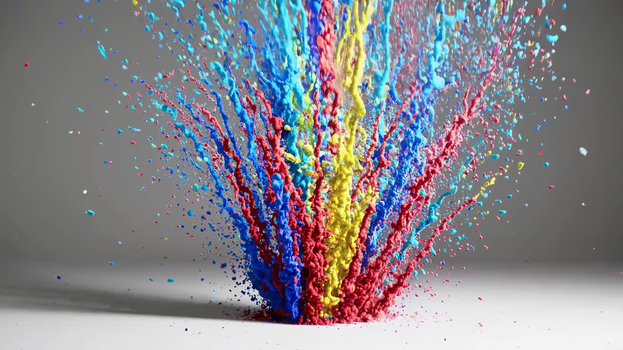 explosión de pintura de colores