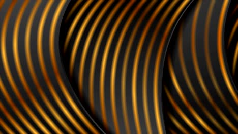 abstracto negro y bronce ondas lisas animación de video corporativo