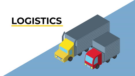 trucks vehicles logistic service animation