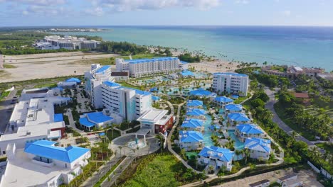 beachfront location of tui blue sensatori cap cana hotel, caribbean, aerial