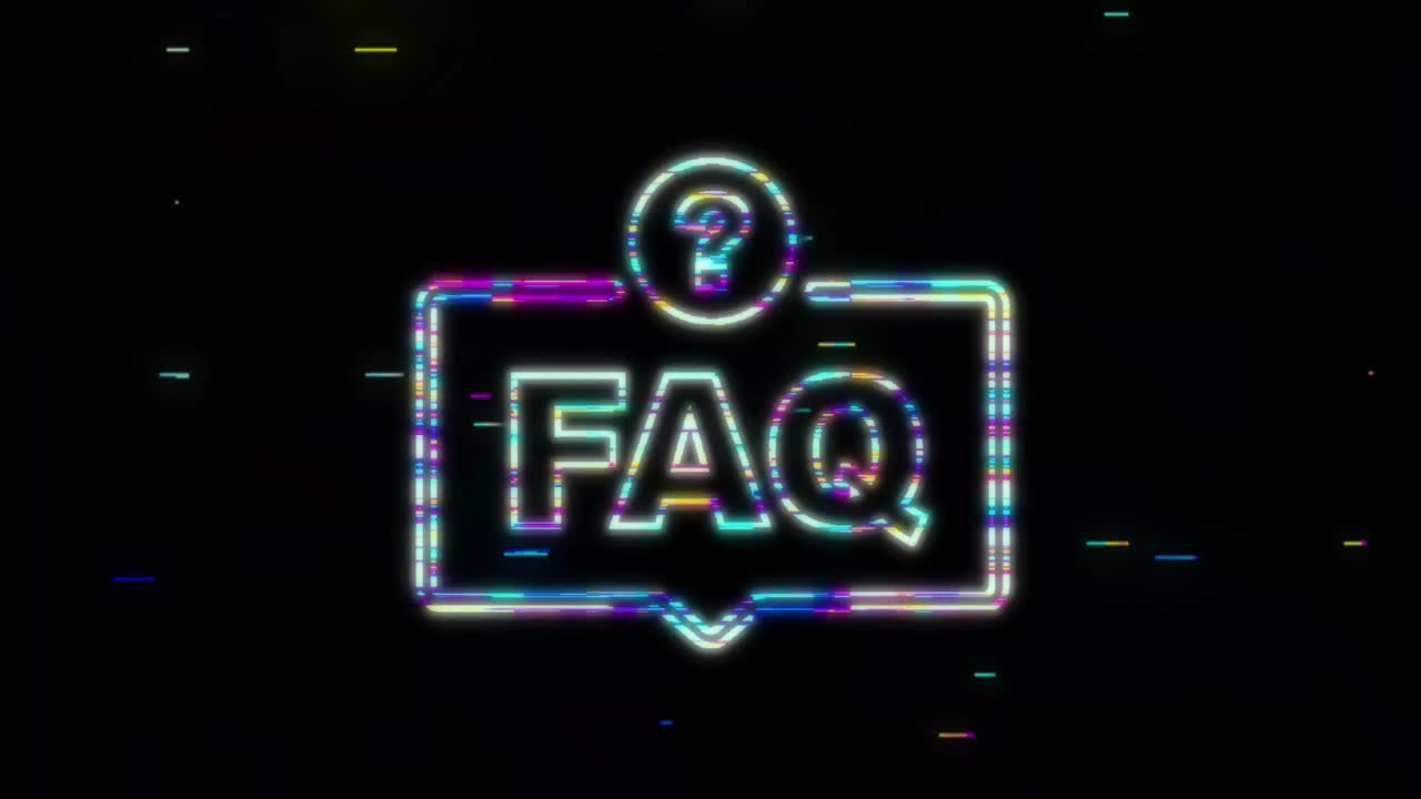 preguntas frecuentes faq banner. burbuja de habla con texto faq. gráfico de movimiento