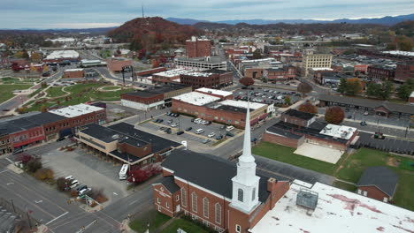 Vista-Aérea-De-La-Ciudad-De-Johnson-Tennessee-Estados-Unidos