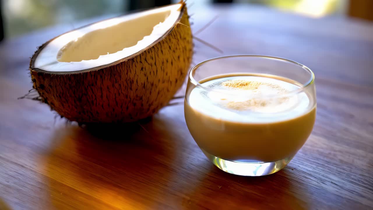 bebida de coco con coco