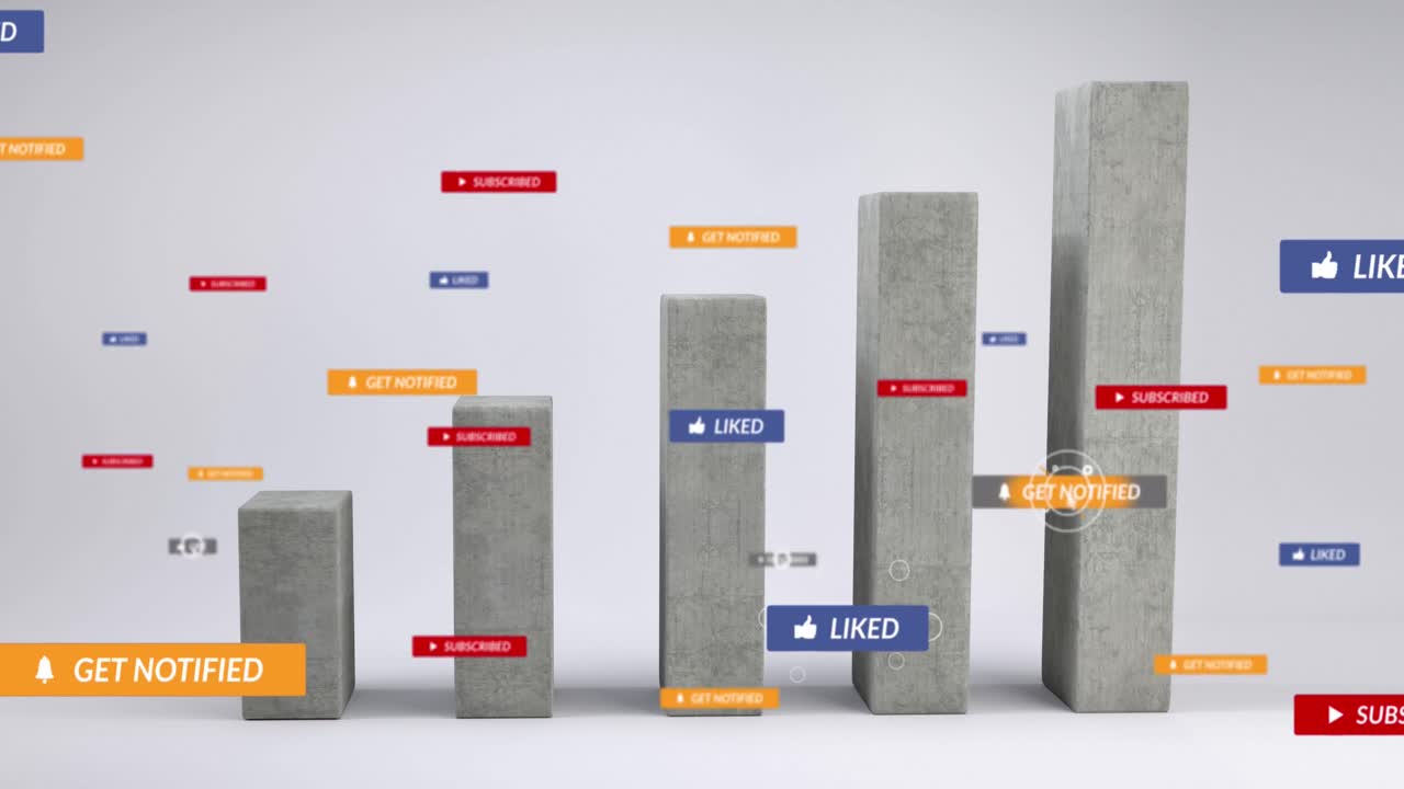 통계에 대한 소셜 미디어 데이터 처리의 애니메이션