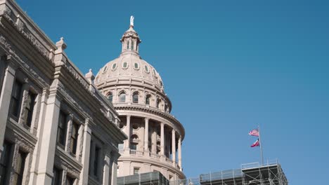 Tiefansicht-Des-Texas-State-Capital-Building-In-Austin,-Texas