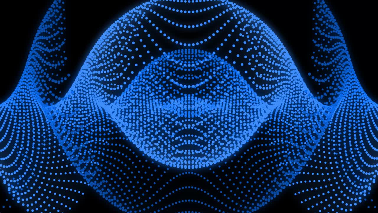 Blue color Dot Shape Pattern animation motion graphics