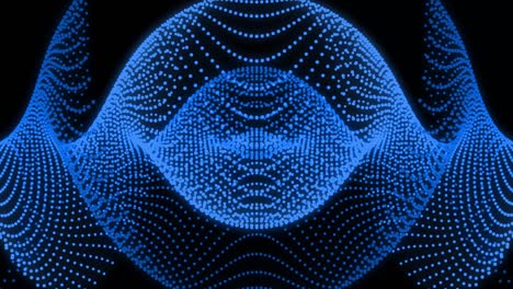 patrón de forma de punto de color azul animación gráficos de movimiento
