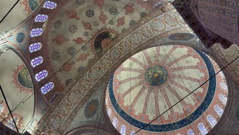 interior mosque ceiling at blue mosque.