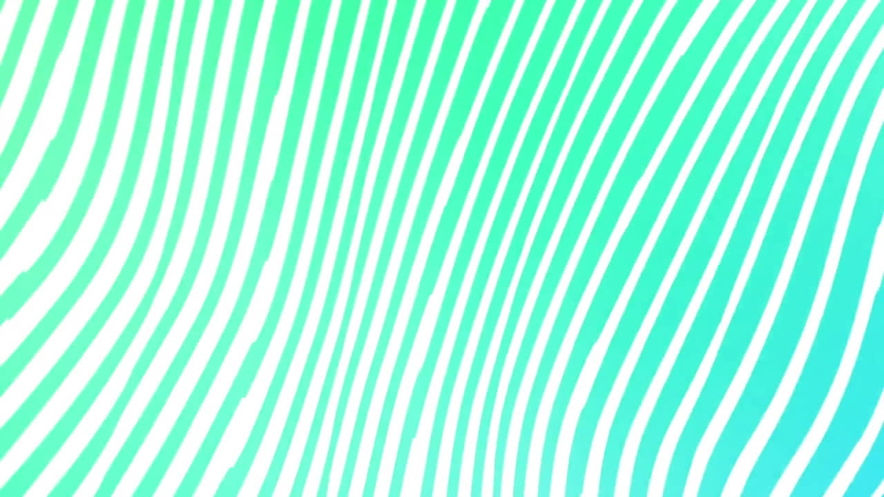 animación de formas blancas que se mueven sobre un fondo verde