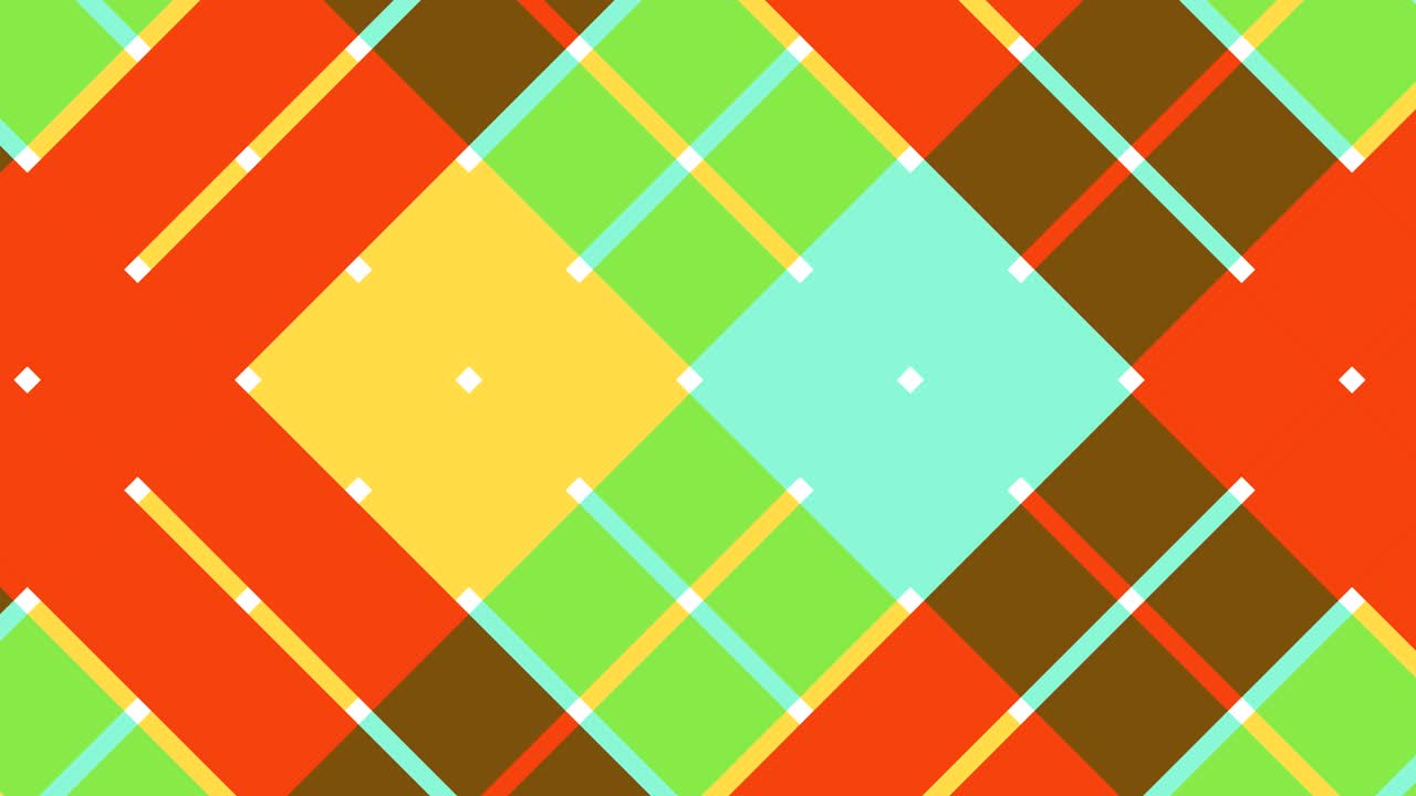 patrón gráfico de video 2d con rombos moviéndose hacia la parte inferior derecha.