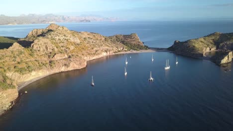 secret cove in beautiful scenic landscape in baja california, mexico