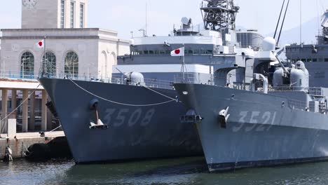 japanese warships docked at napoli harbor