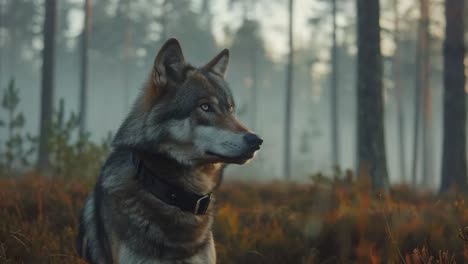a wolf in the forest