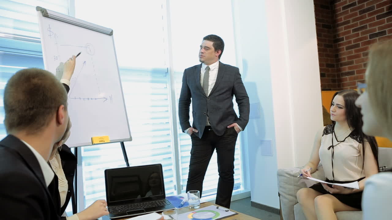 Business People Analyzing Statistics. Business people analyzing statistics, financial concept